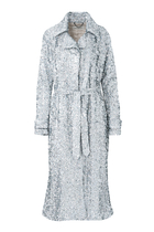 Ronas Sequin-Embellished Trench Coat